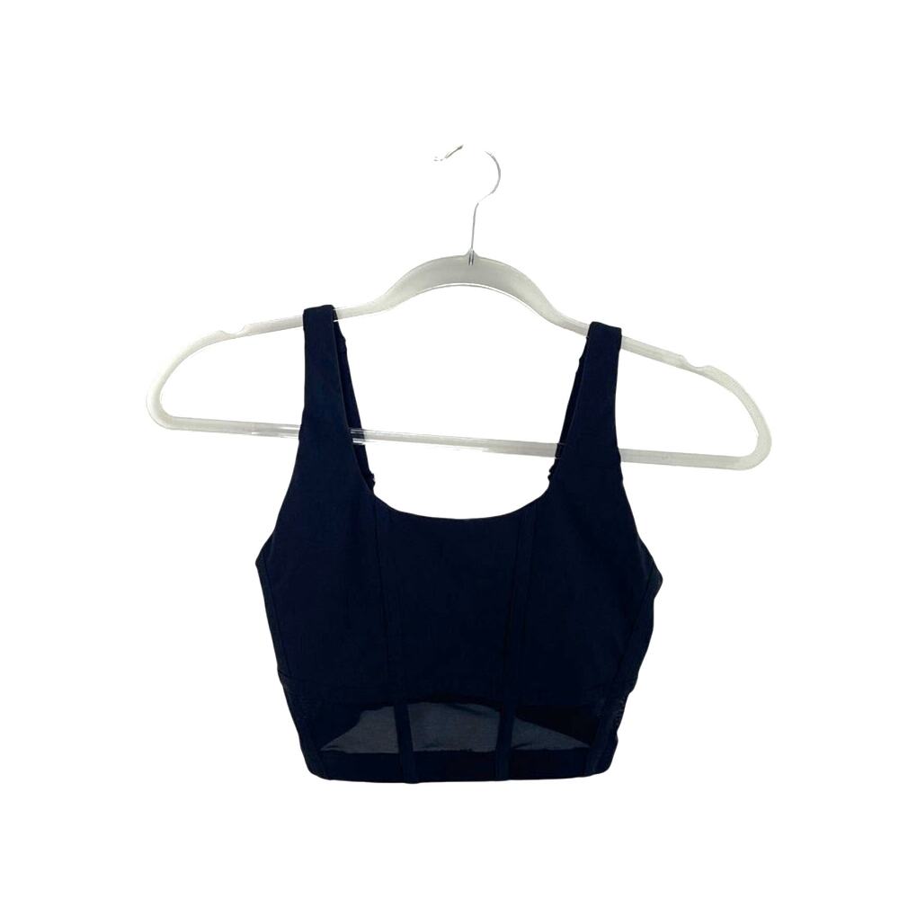 Sweaty Betty Black Mesh Details Sports Bra Size 4 Removable Pads Athletic Gym
